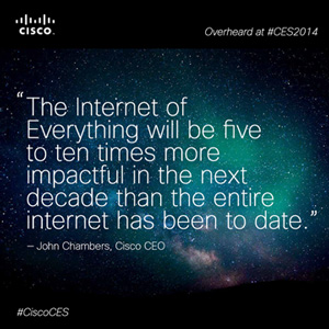 Cisco's John Chamber's opinion on the growth potential of the Internet of Everything